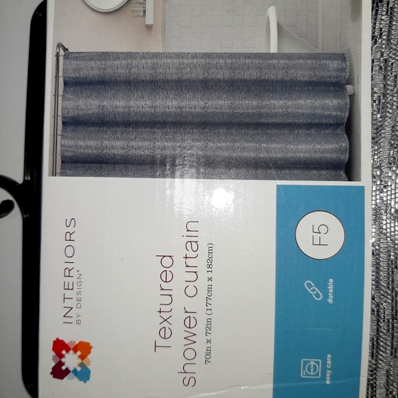 Interiors by Design Textured Shower Curtain - Picture 1 of 5